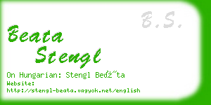 beata stengl business card